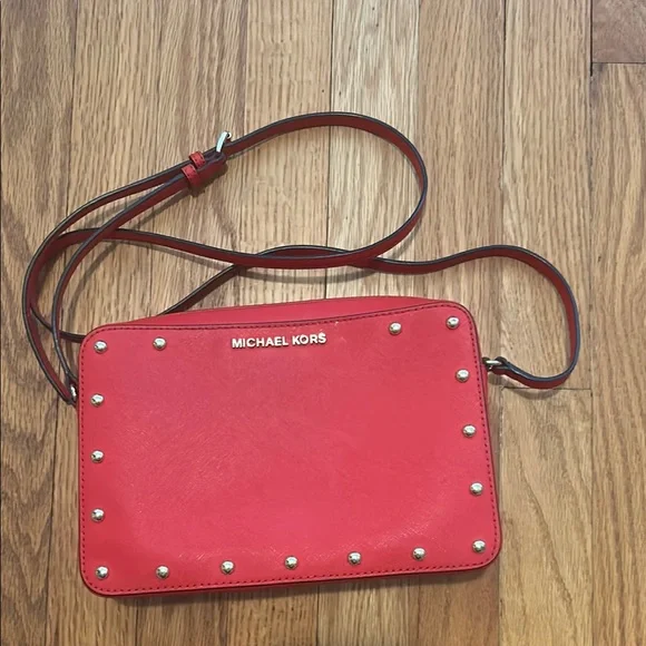 Michael Kors Scarlet Studded Backpack Rhea Medium Rose Studded Leather Backpack | Michael Kors [US] main image 2